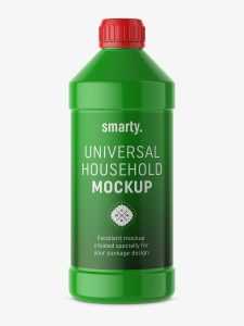 Universal household bottle mockup / glossy