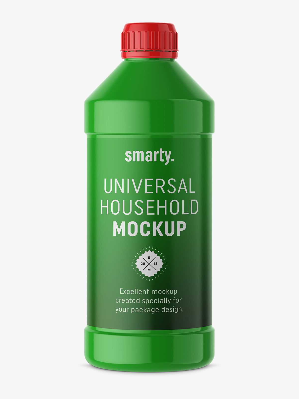 Universal household bottle mockup / glossy