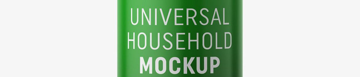 Universal household bottle mockup / glossy