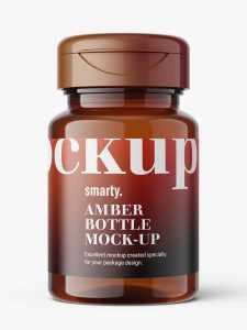 Universal jar mockup / amber
