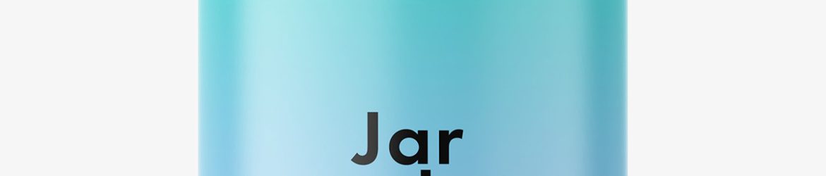 Universal jar mockup / blue