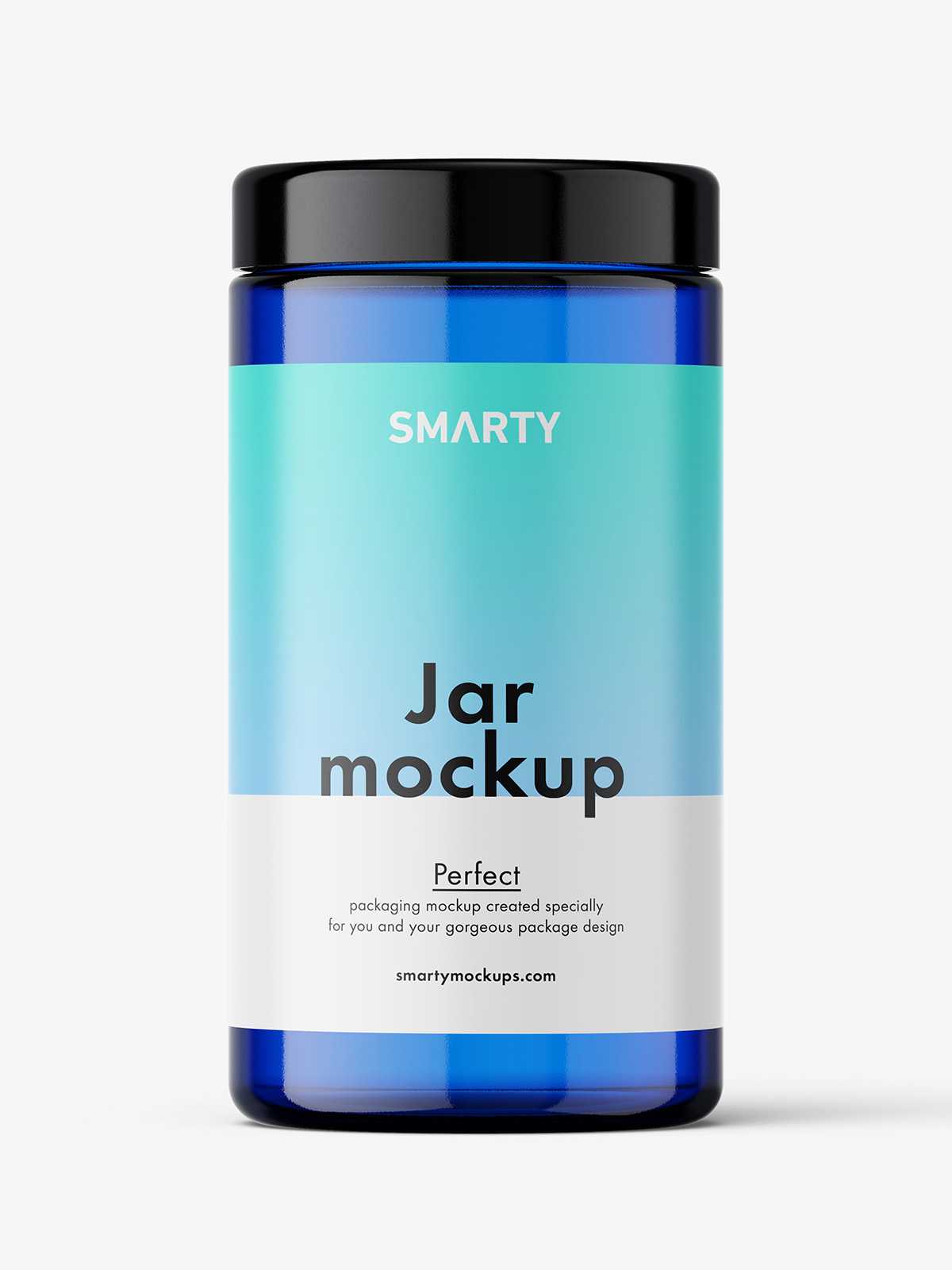 Universal jar mockup / blue