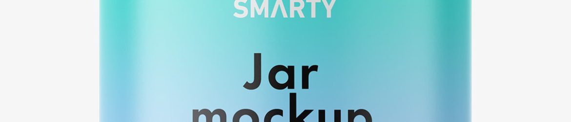 Universal jar mockup / blue