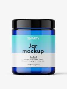 Universal jar mockup / blue