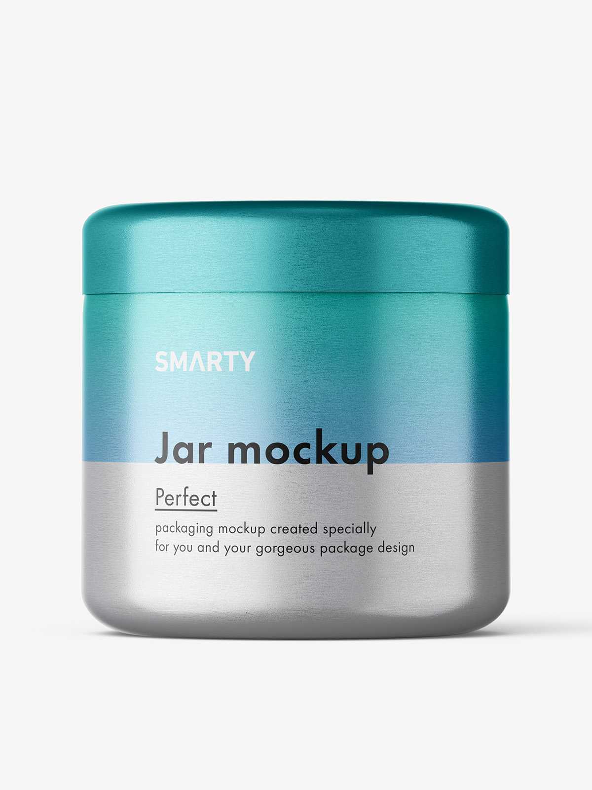 Universal jar mockup / metallic