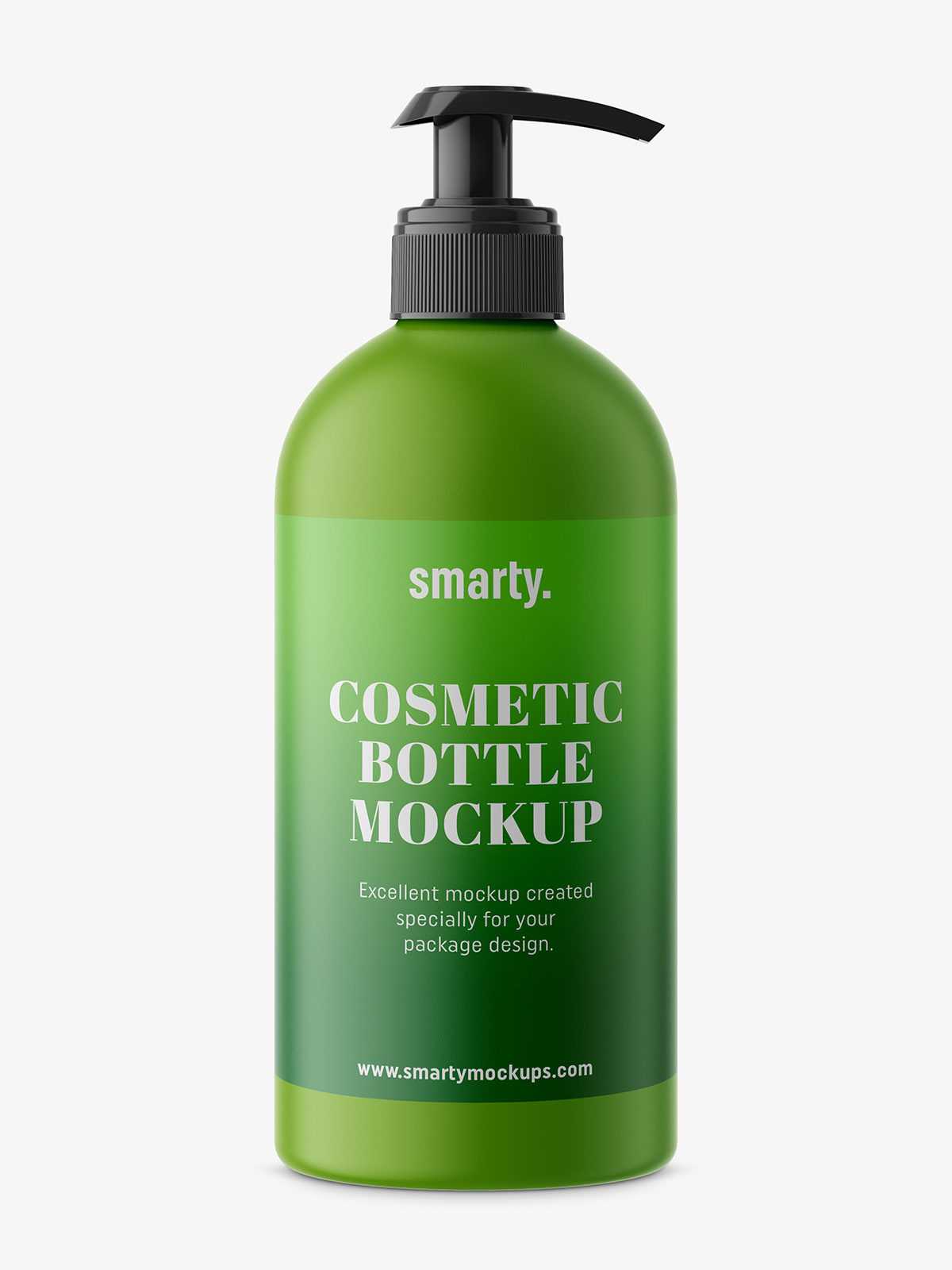 Universal matt bottle with pump mockup
