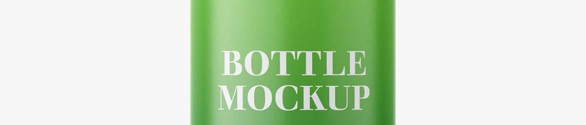 Universal plastic bottle mockup / frosted