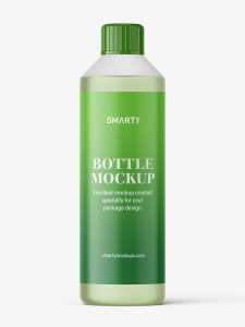 Universal plastic bottle mockup / frosted