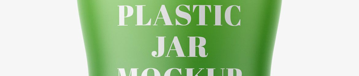 Universal plastic jar mockup