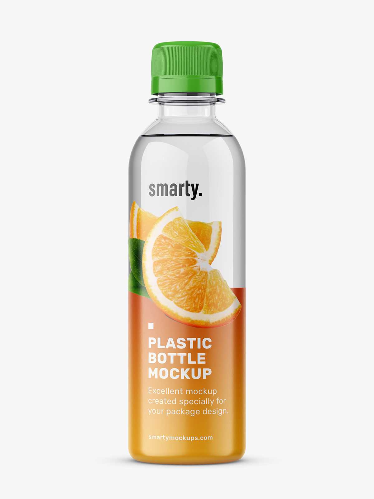 Universal transparent bottle mockup