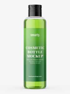 Universal transparent bottle mockup