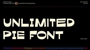 Unlimited Pie Font › Fontesk