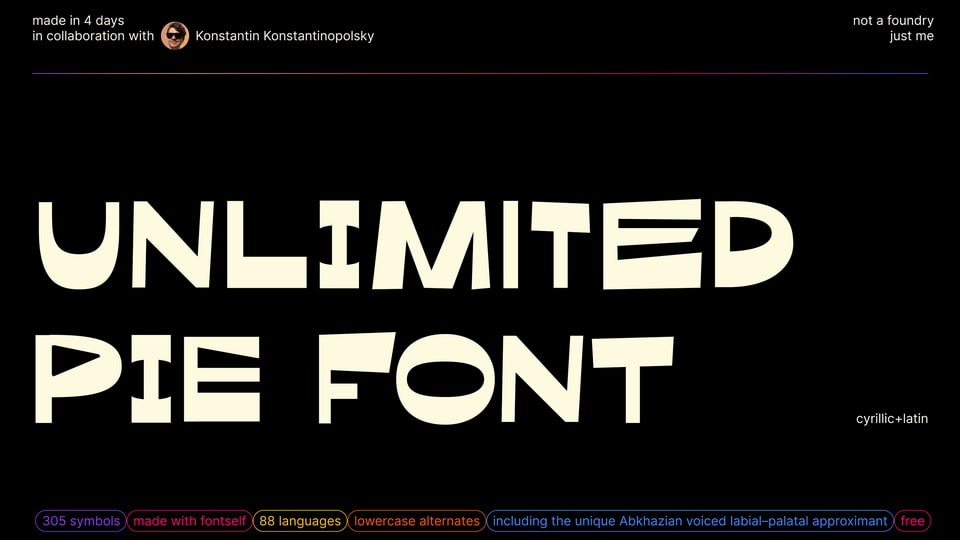 Unlimited Pie Font › Fontesk