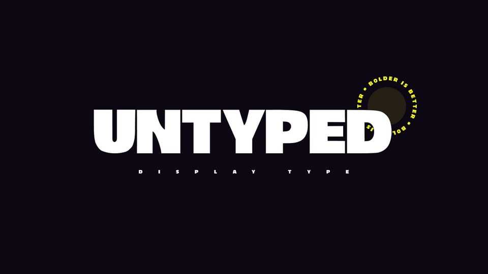 Untyped Display Font › Fontesk