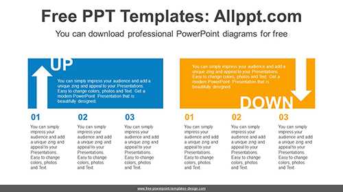 Up-Down Arrows Banner PowerPoint Diagram