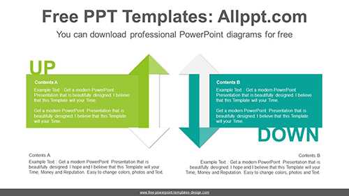 Up-down arrows PowerPoint Diagram Template
