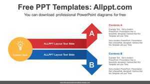 Up-Down Crossing Arrows PowerPoint Diagram