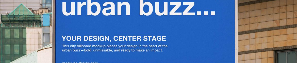Urban billboard mockup