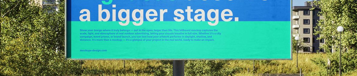 Urban landscape billboard mockup