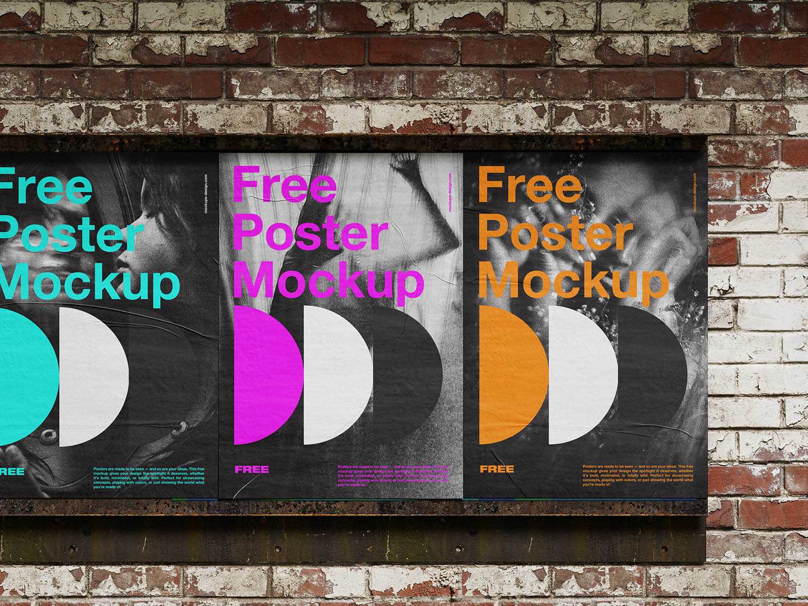 Urban poster wall mockup - Instant Download