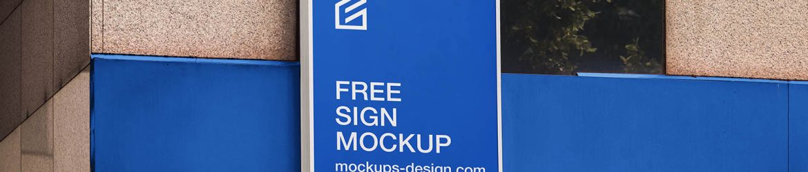Urban storefront sign mockup Urban storefront sign mockup