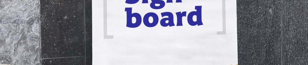 Urban Street Signboard Mockup