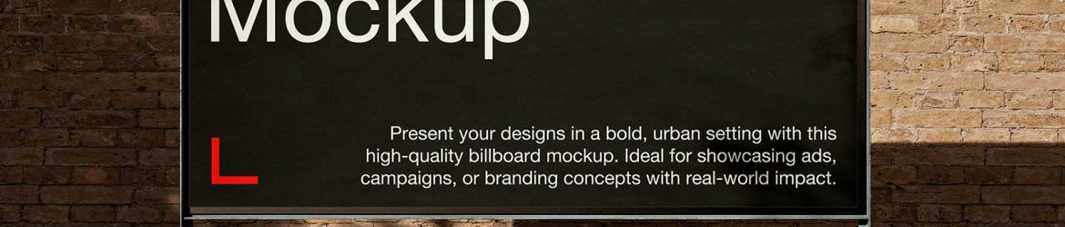 Urban wall billboard mockup