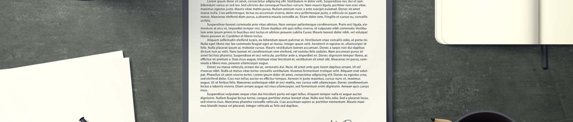 US Letter Paper and Folder Mockup (PSD)