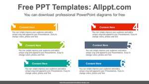 V-numbered banner PowerPoint Diagram Template