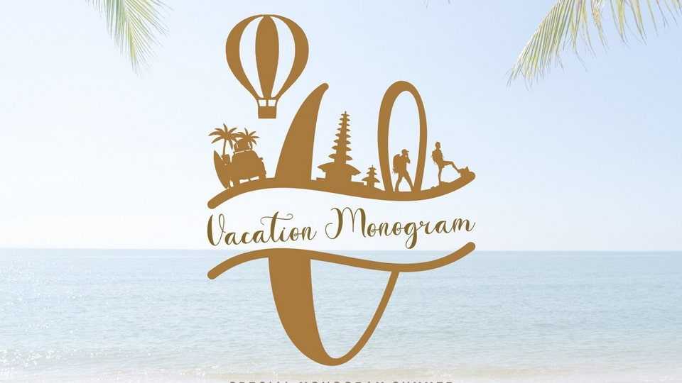 Vacation Monogram Font › Fontesk