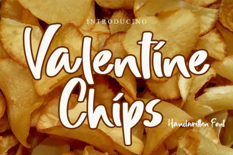 Valentine Chips Brush Font