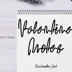 Valentine Notes Script Font - Fonte Grátis Valentine Notes Script Font