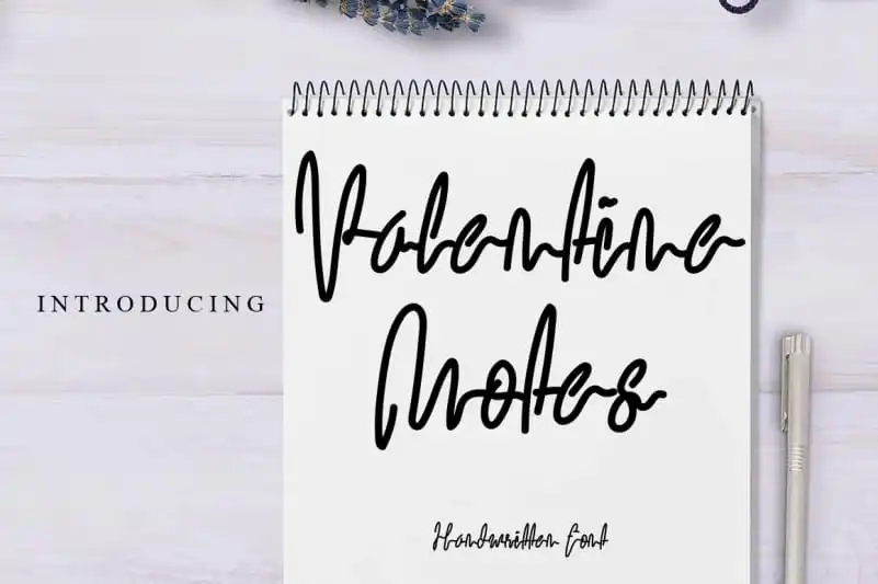 Valentine Notes Script Font