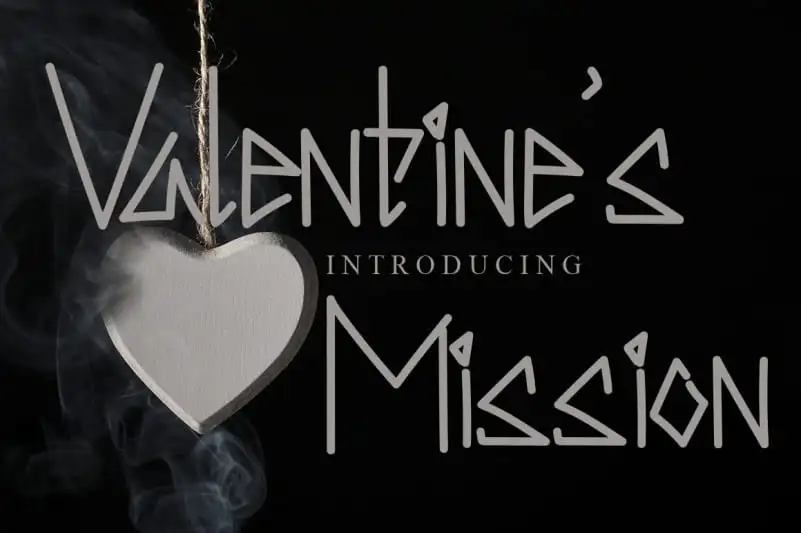 Valentine's Mission Display Font