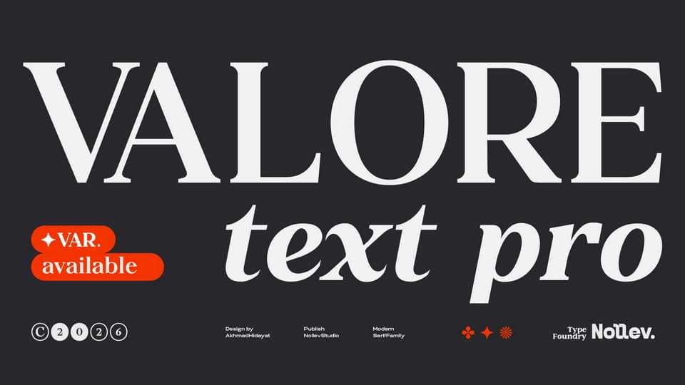 Valore Text Pro Font › Fontesk