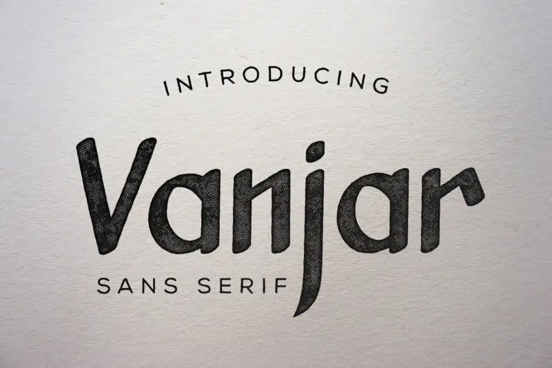 Vanjar Sans Serif Font