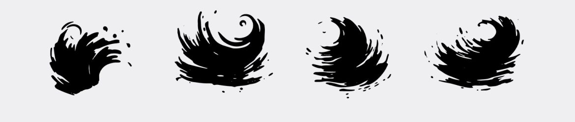 Vector Abstract Paint Brush Strokes