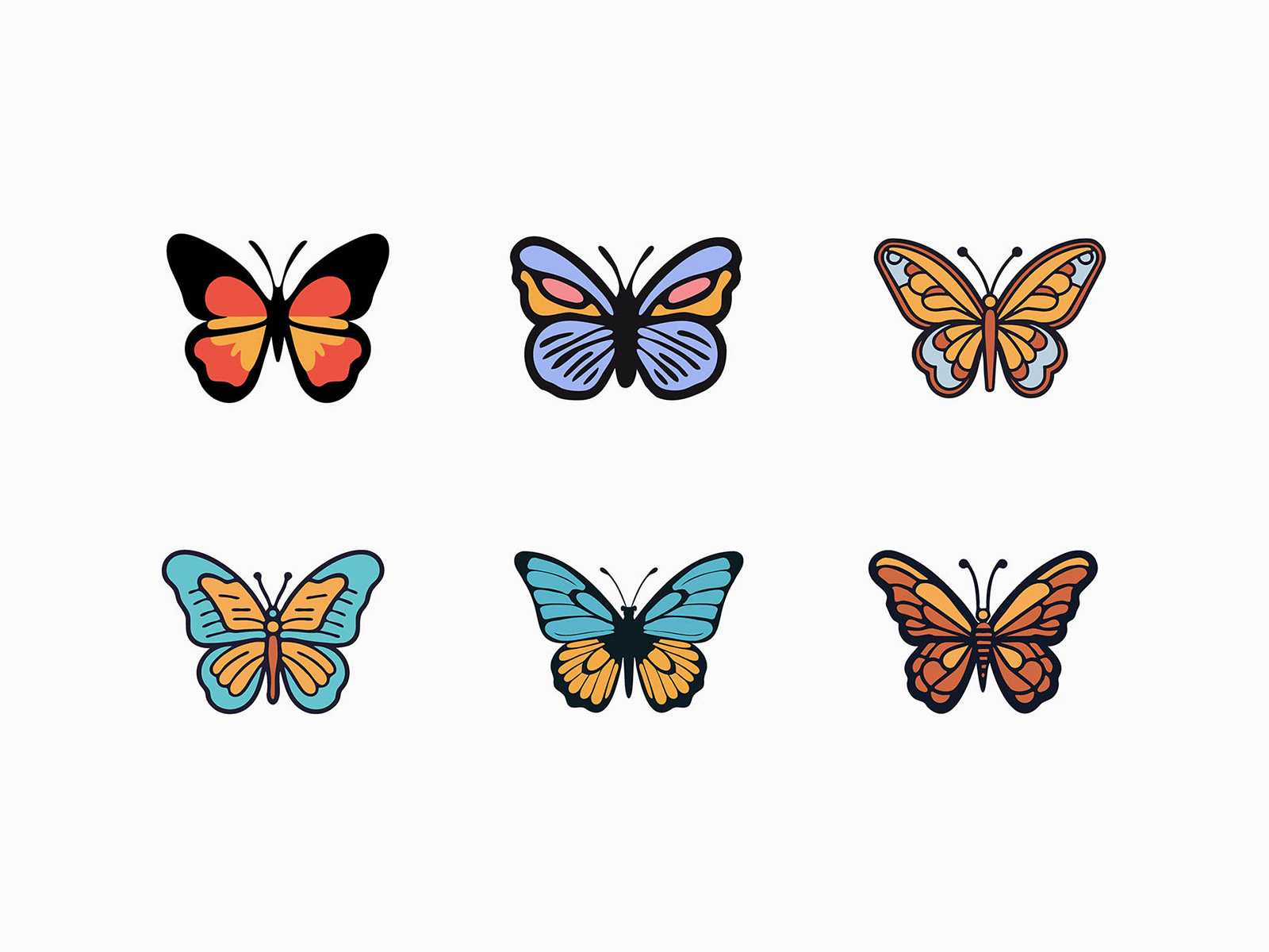 Vector Butterflies Collection