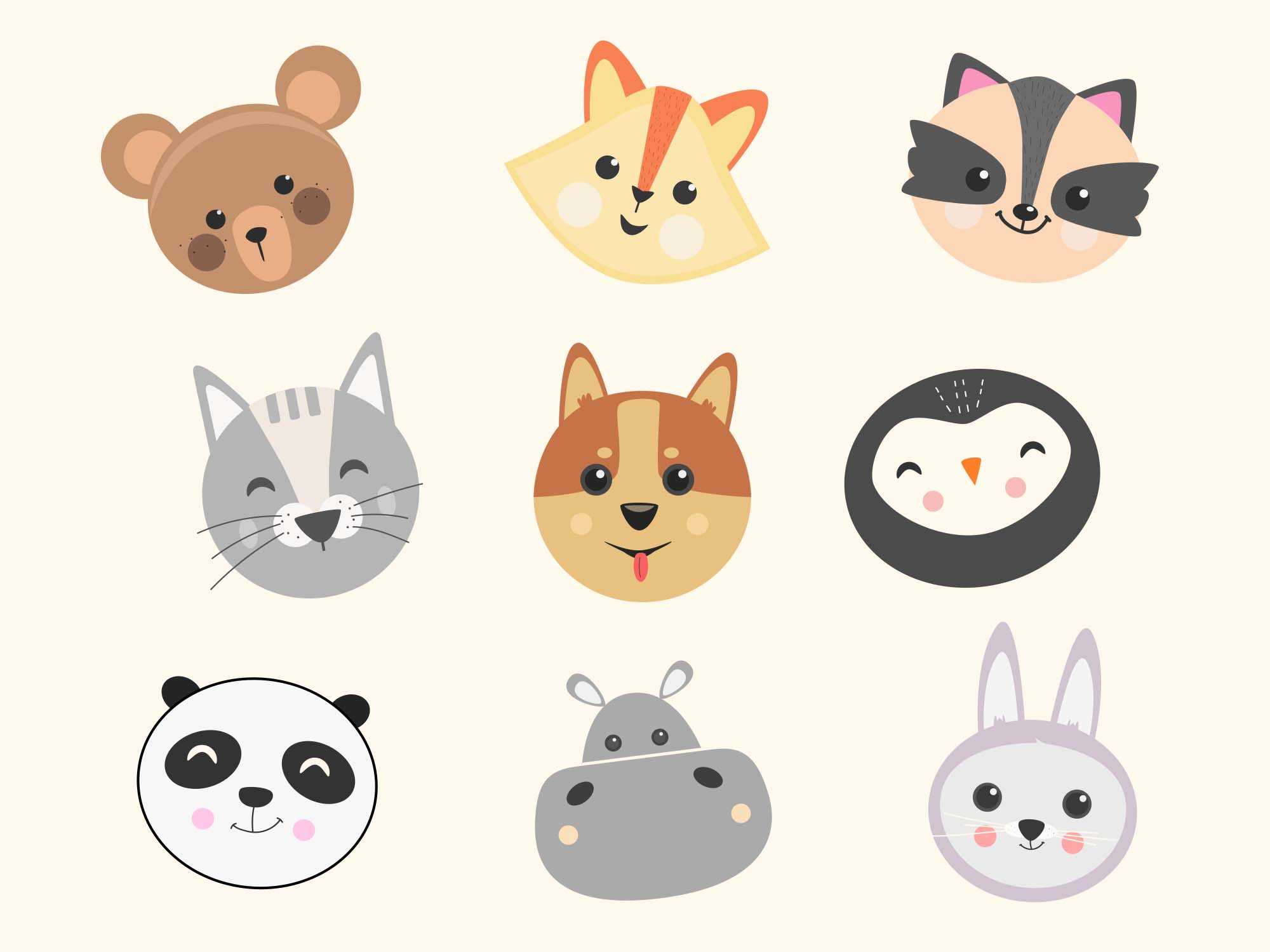 Vector Cartoon Animals (EPS)