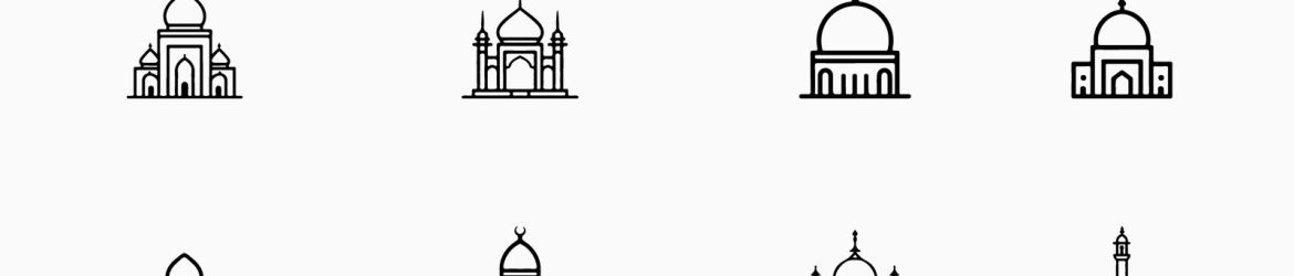 Vector Islamic Mosque Icons