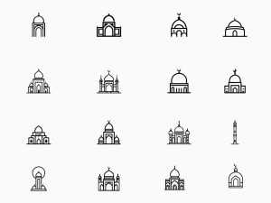 Vector Islamic Mosque Icons