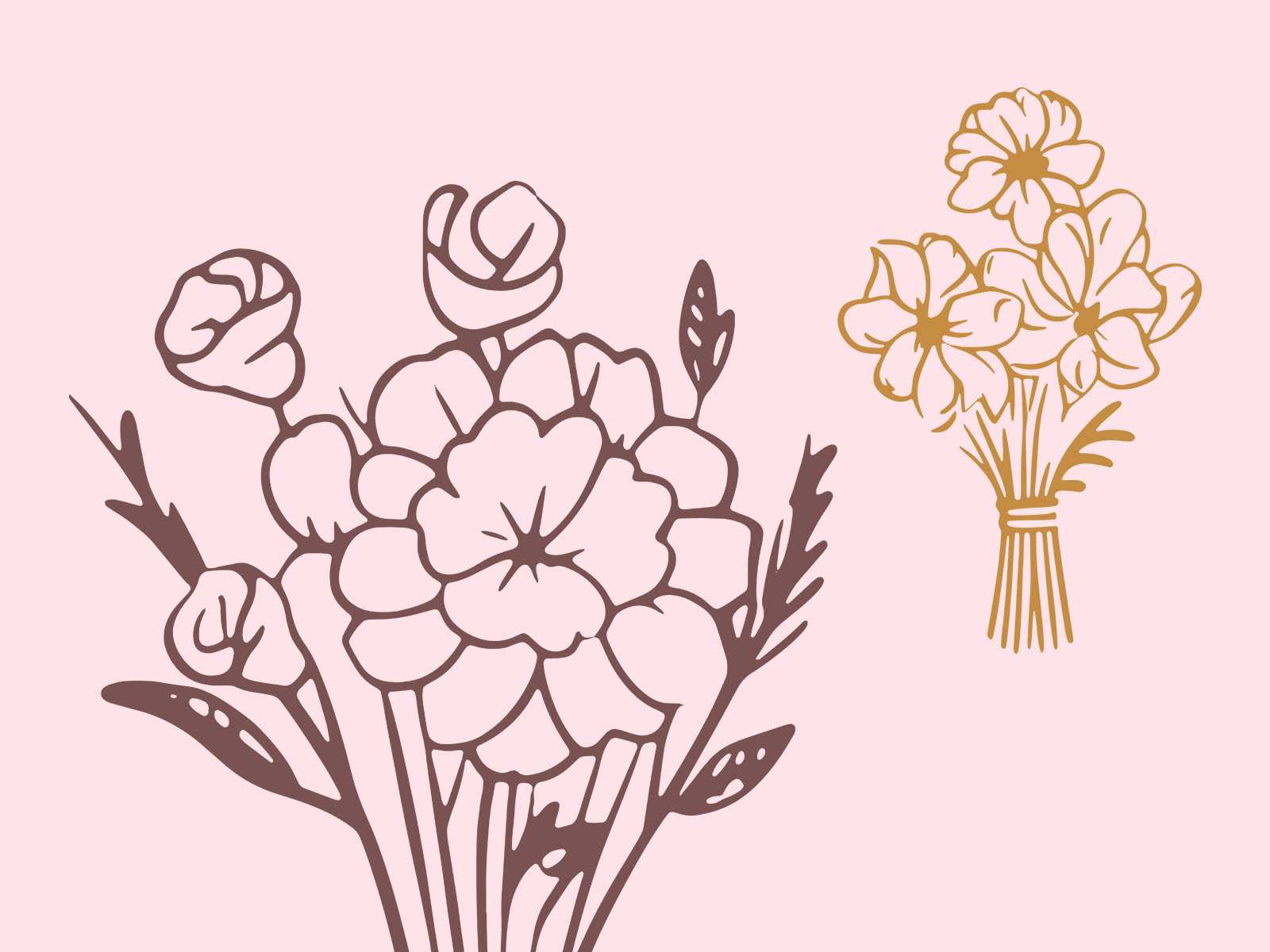Vector Wedding Bouquet Illustrations