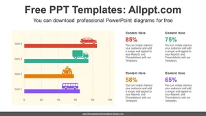 Vehicle Icon Bar Chart PowerPoint Diagram