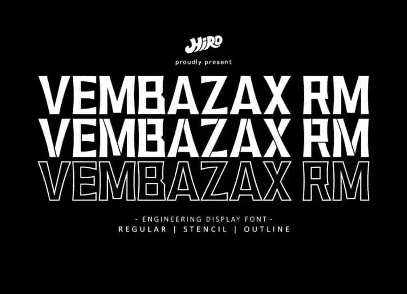 Vembazax RM Display Font