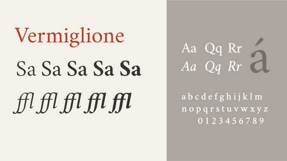 Vermiglione Font Family › Fontesk