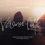 Verona Lotte Script Font - Fonte Grátis Verona Lotte Script Font