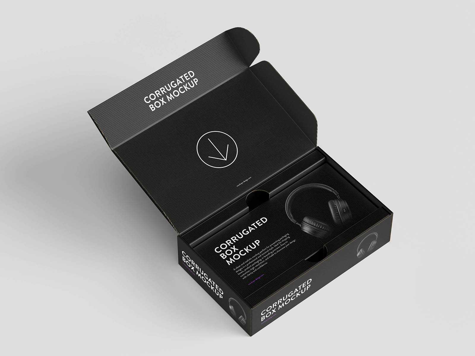 Versatile corrugated box mockup