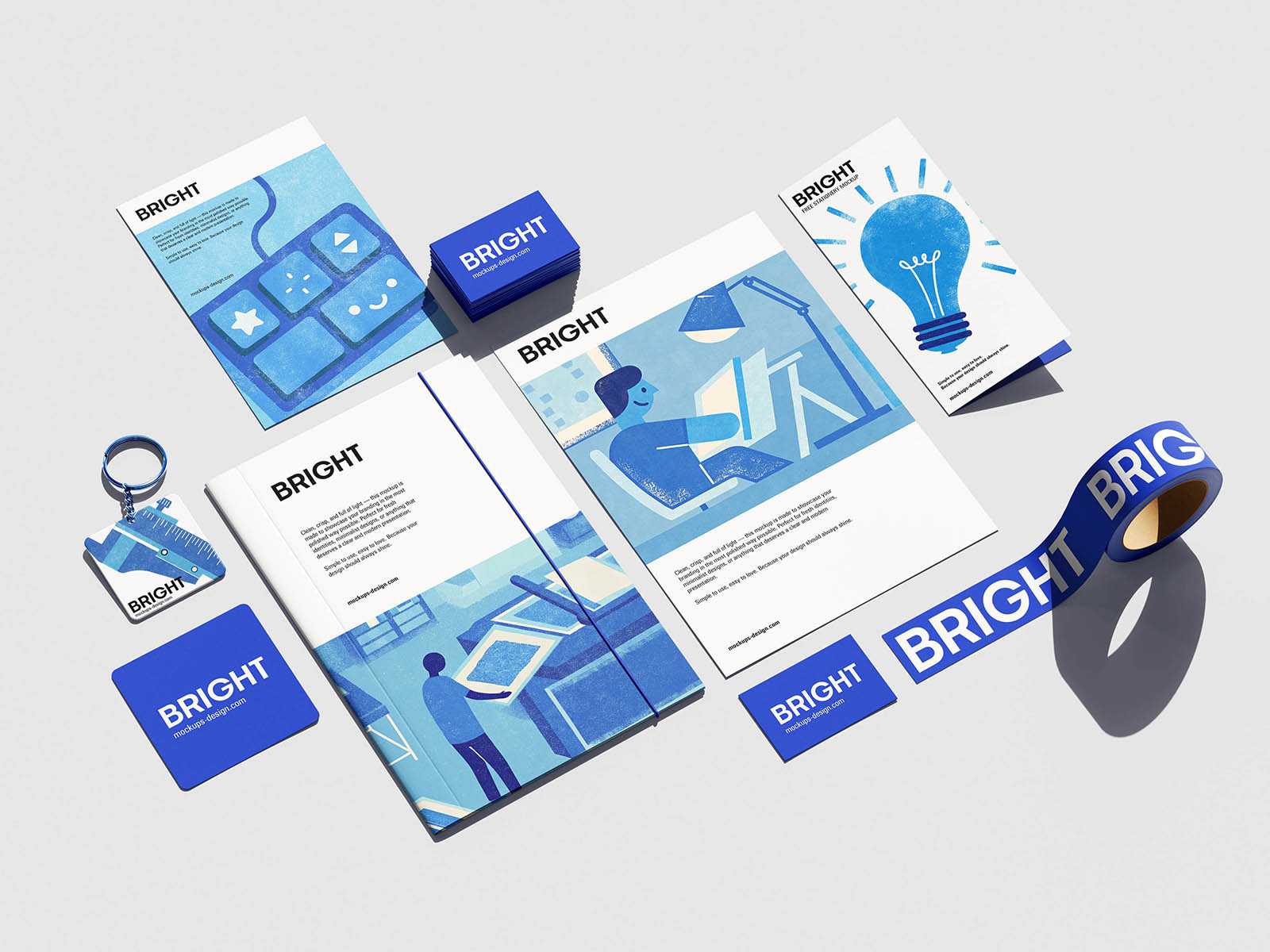 Versatile stationery mockup