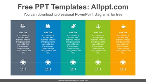 Vertical banner list PowerPoint Diagram Template