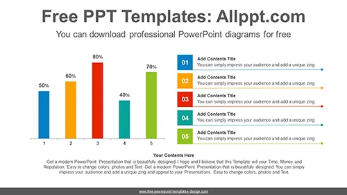 Vertical bar chart PowerPoint Diagram Template